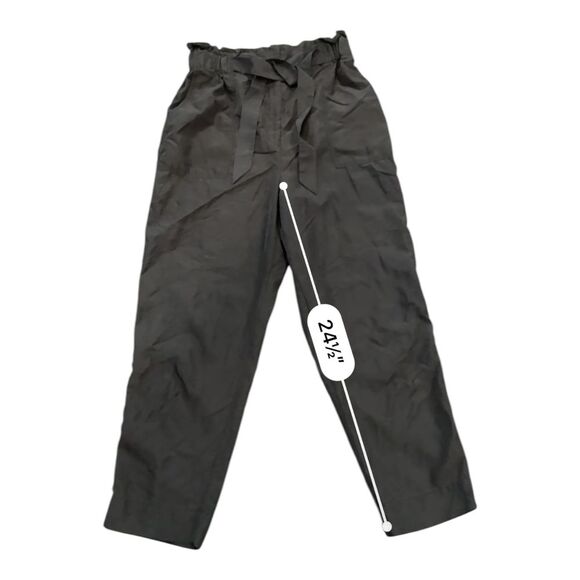 Prologue High-Waisted Paperbag Pants Casual Black Cinched Waist Business Small - Picture 4 of 7